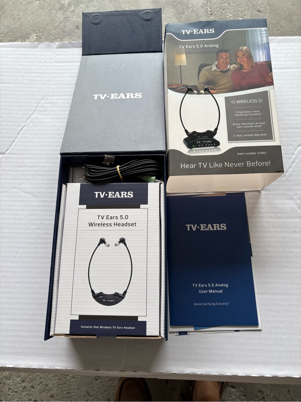 TV-Ears TV Ears 5.0 Analog Wireless TV Hearing Headset - Black